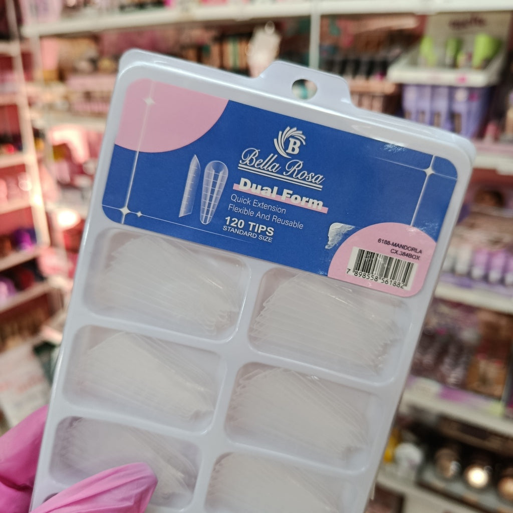 Dual system x120 unid - Moldes polygel almendra, coffin, cuadradas y stiletto