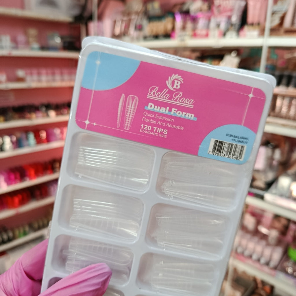 Dual system x120 unid - Moldes polygel almendra, coffin, cuadradas y stiletto
