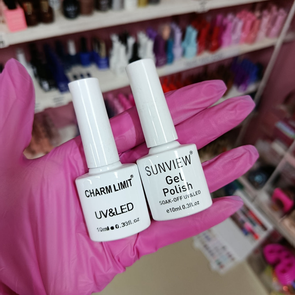 Esmaltes semipermanentes UV LED blanco y negro 10 ml