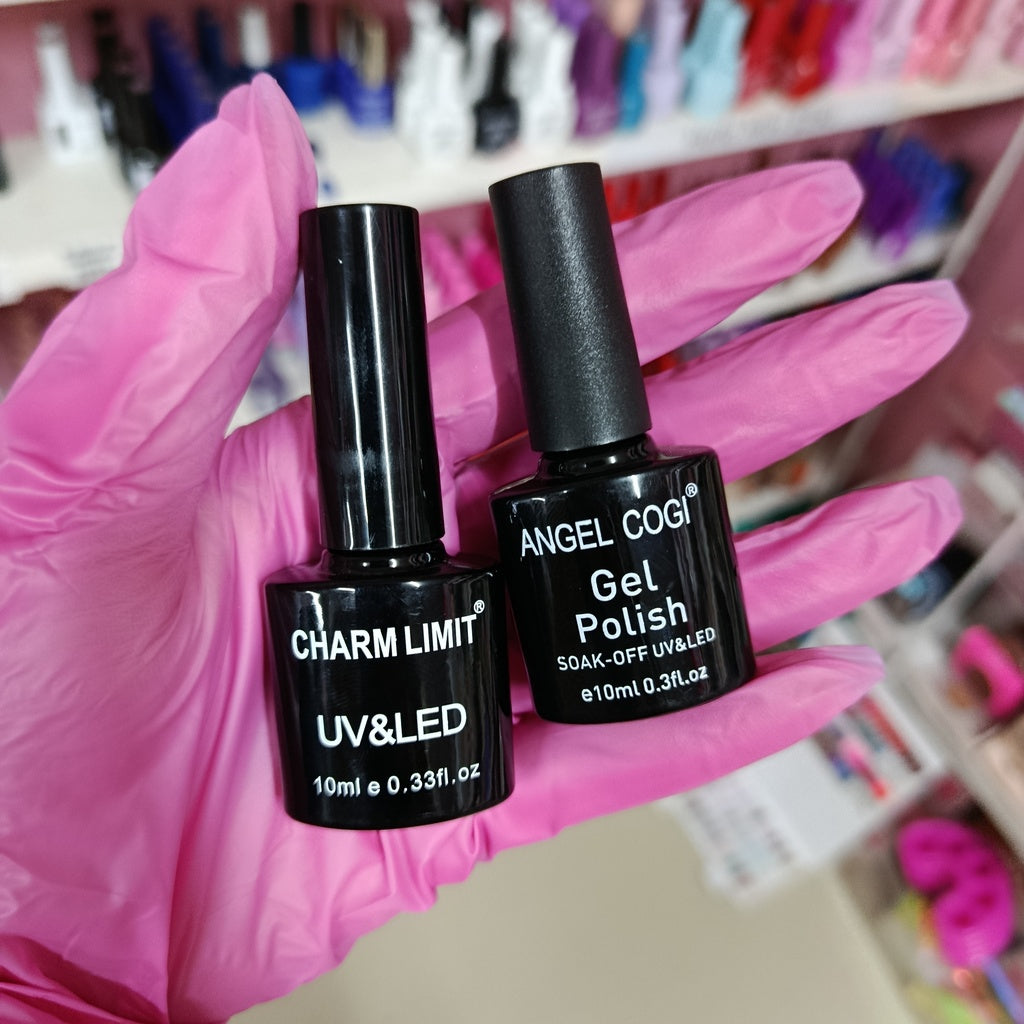 Esmaltes semipermanentes UV LED blanco y negro 10 ml