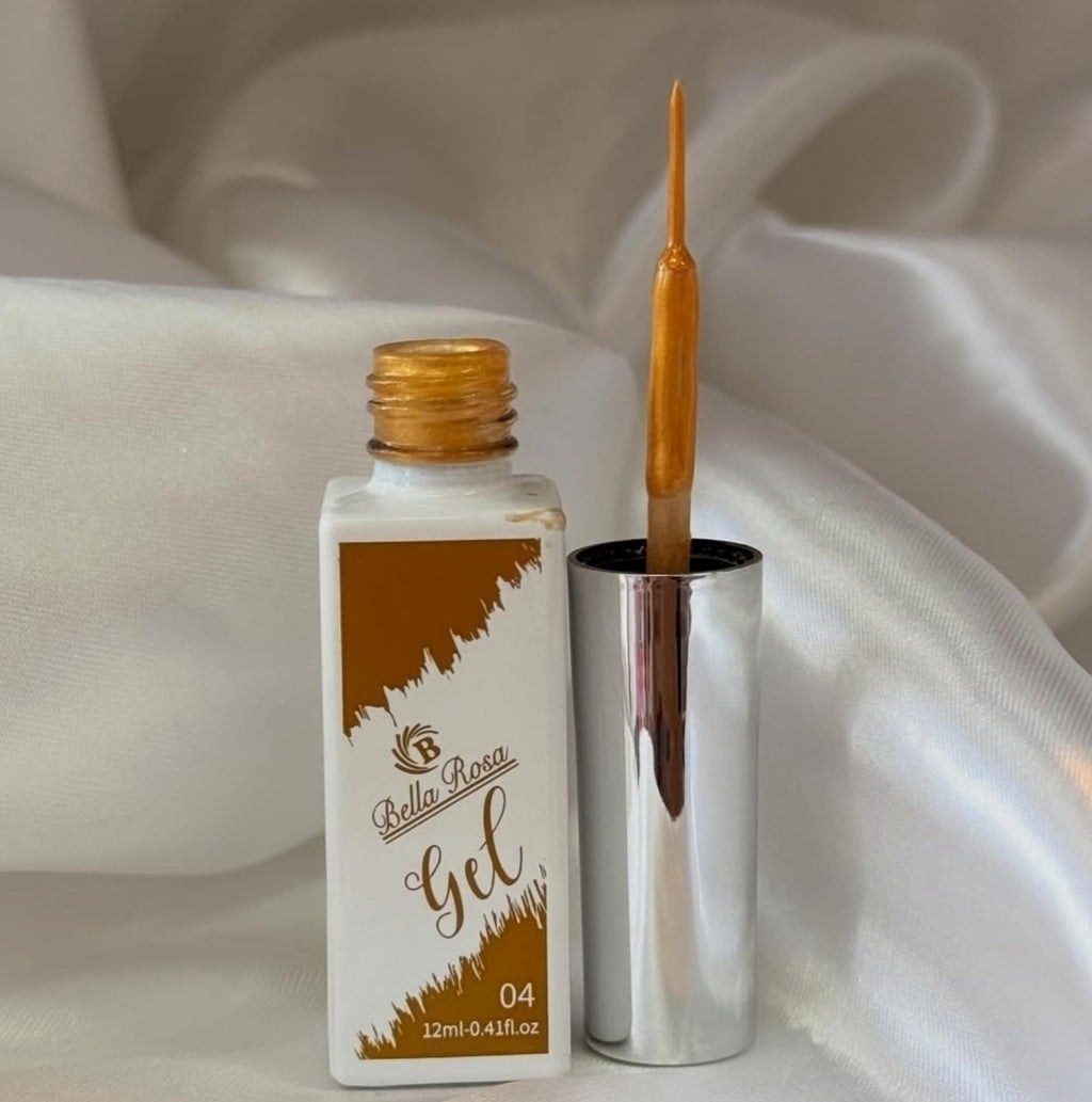 Liner Plateado, Dorado y Blanco - Bella Rosa 12 ml