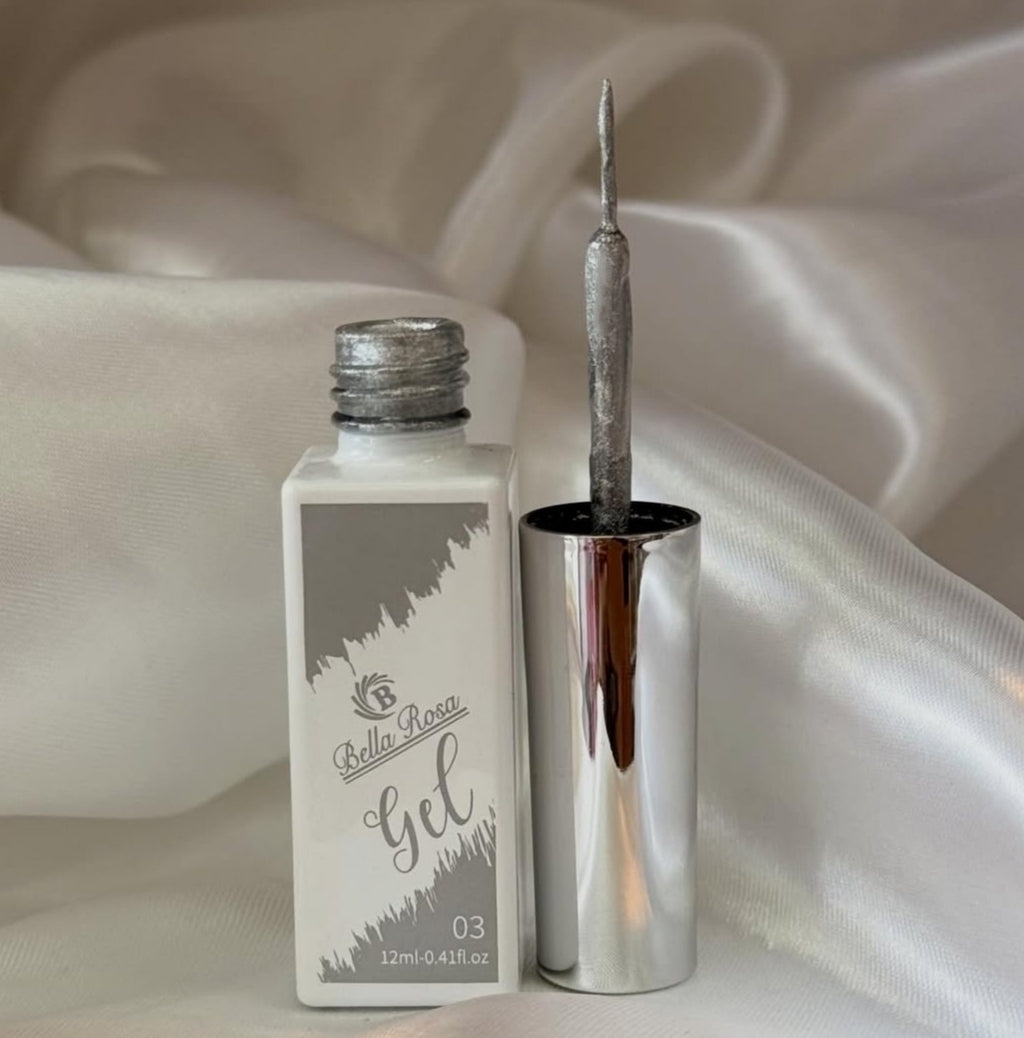 Liner Plateado, Dorado y Blanco - Bella Rosa 12 ml