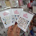 Stickers para uñas metalizados dorados con azul - NUEVOS MODELOS