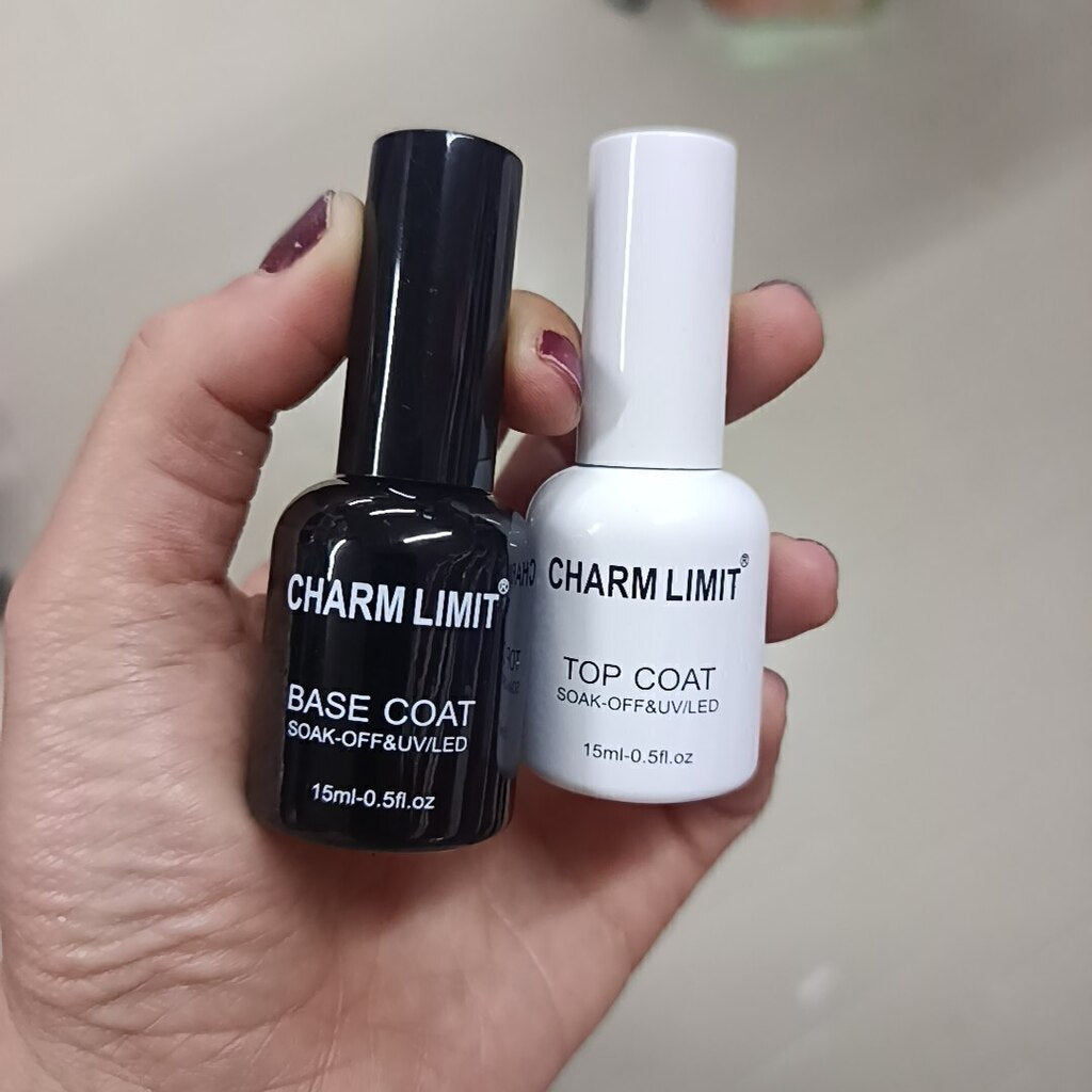 Nuevos Base y Top Coat Charm Limit - 15 ml