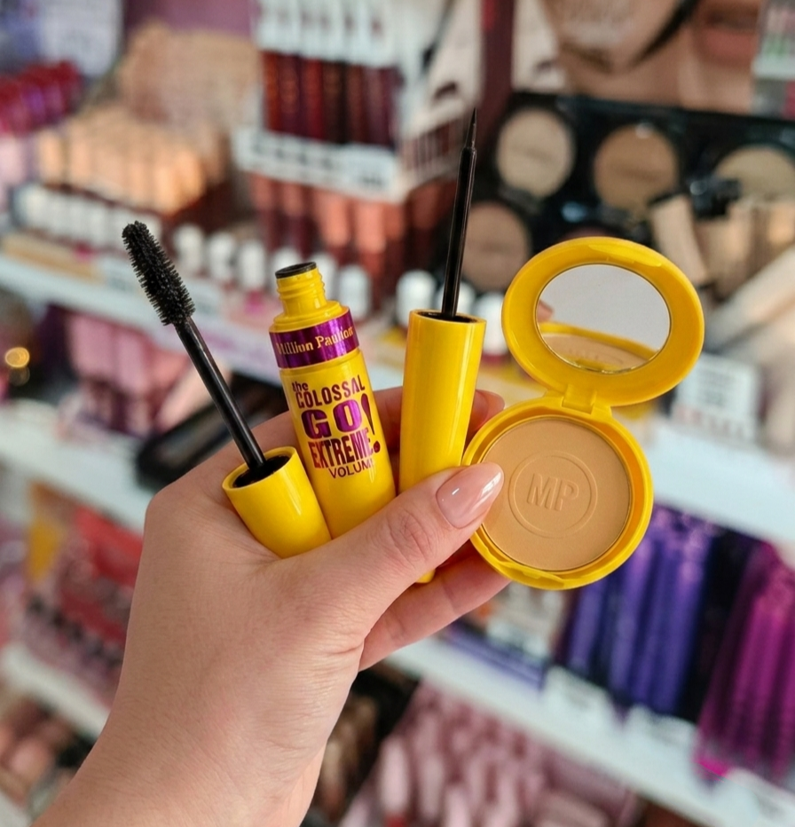 Kit x3 Máscara de Pestañas + Delineador + Polvo compacto