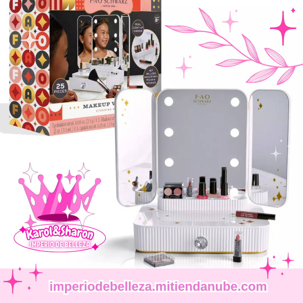 Kit de maquillaje con espejo tocador