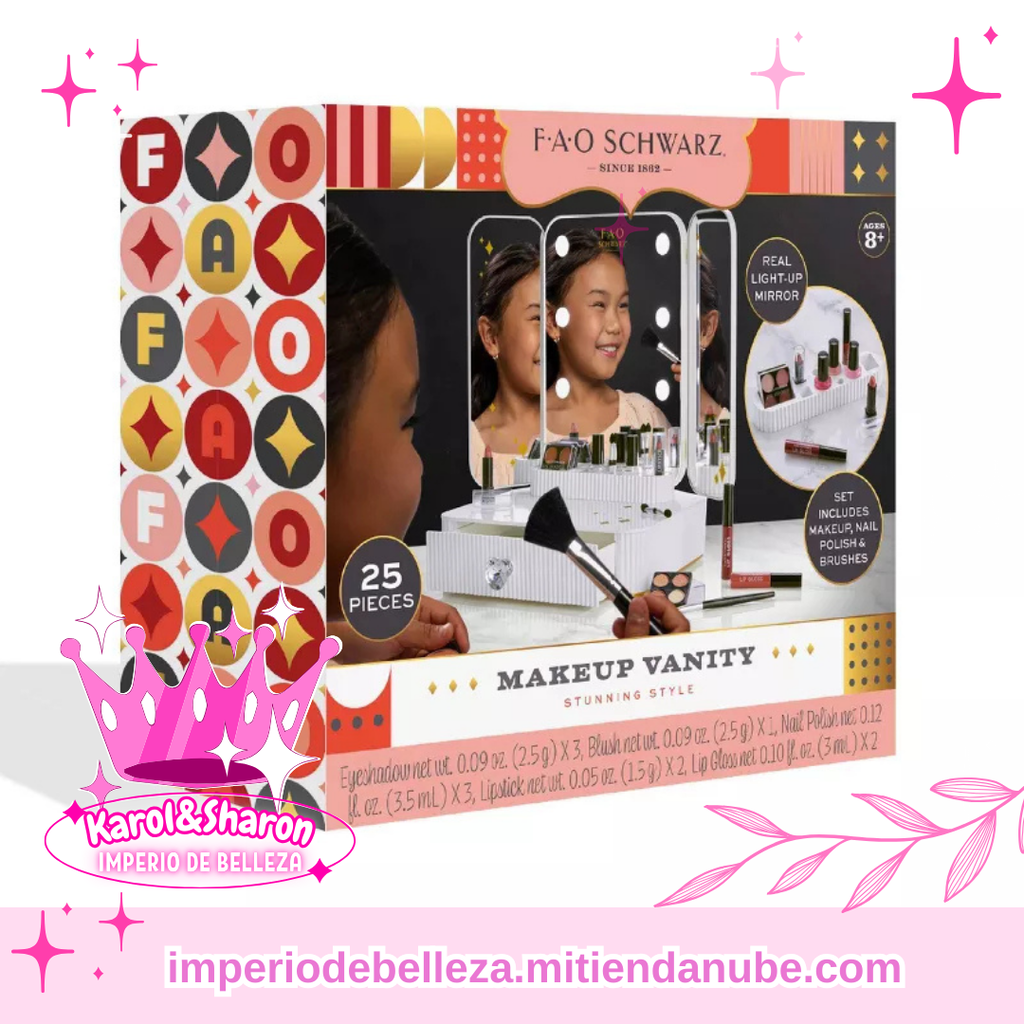 Kit de maquillaje con espejo tocador