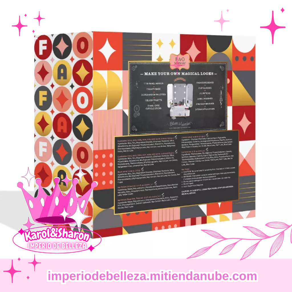 Kit de maquillaje con espejo tocador