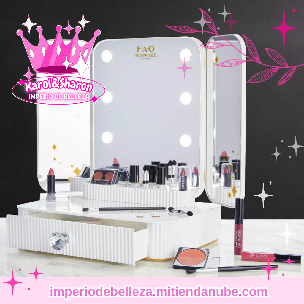 Kit de maquillaje con espejo tocador