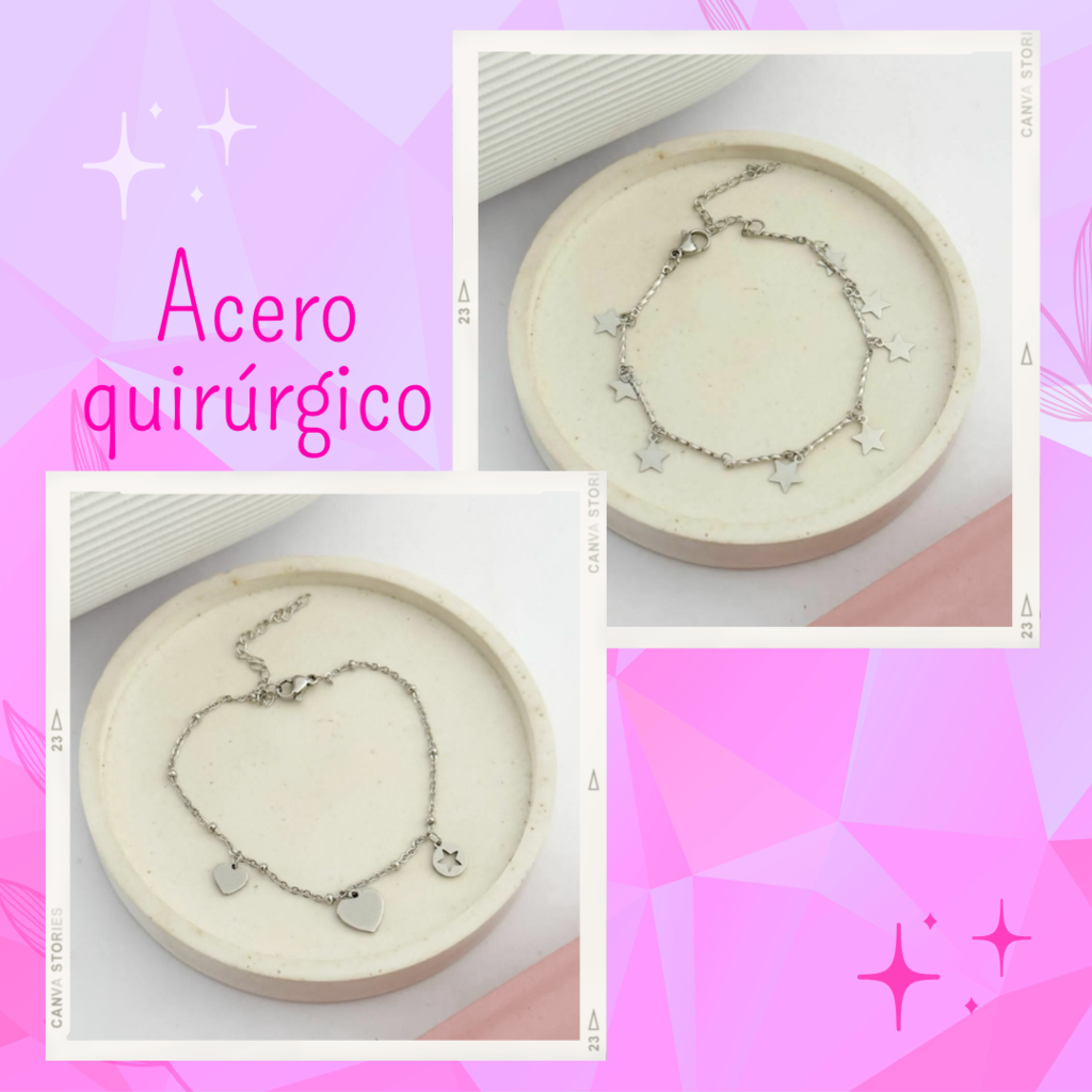 Pulseras y tobilleras acero quirúrgico