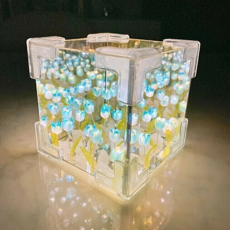 Lámpara de Tulipán Cubo