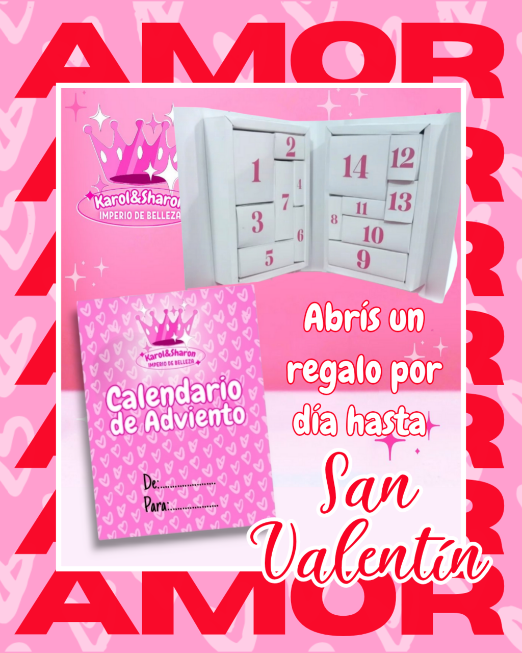 Box Calendario de Adviento San Valentín 14 días