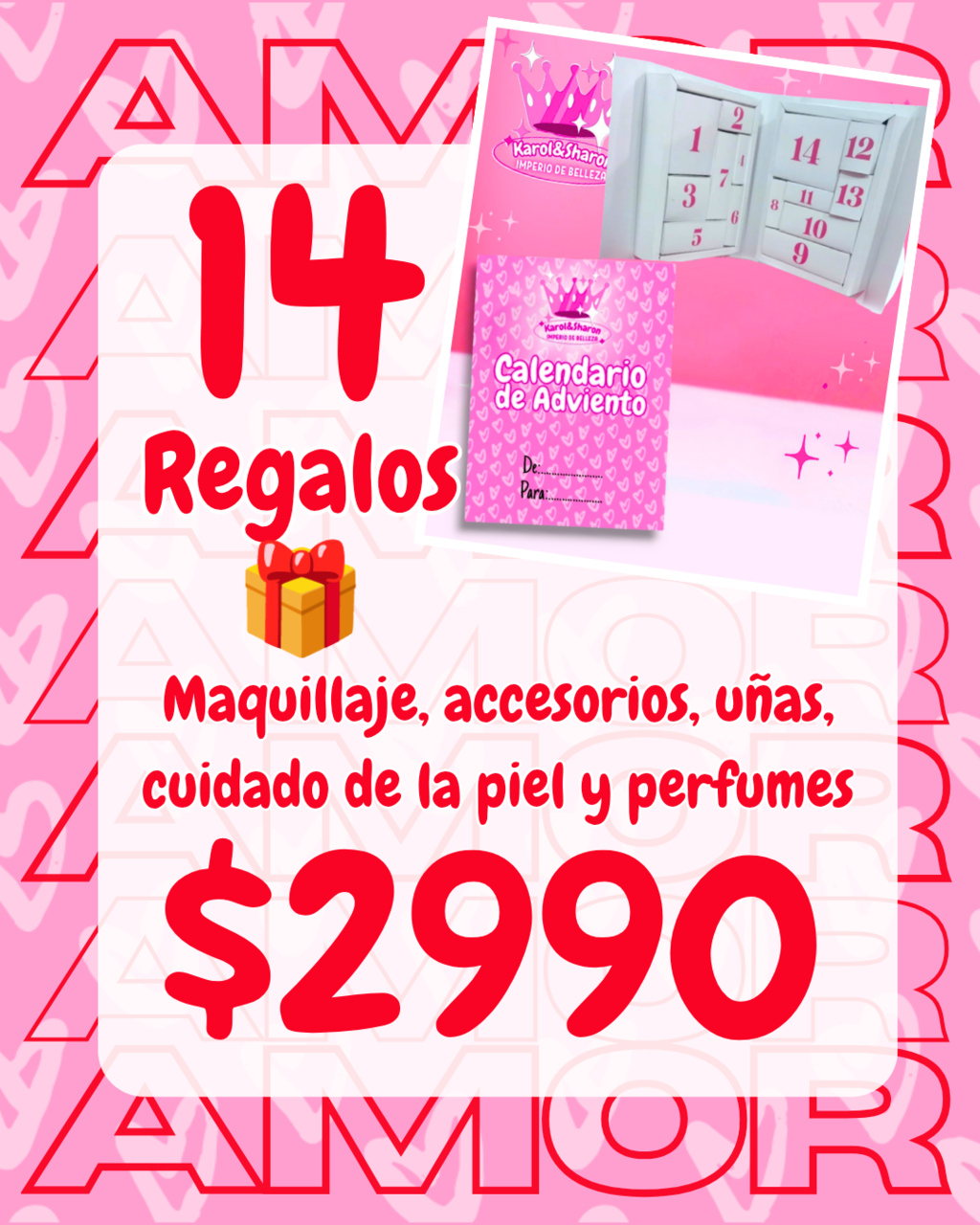 Box Calendario de Adviento San Valentín 14 días