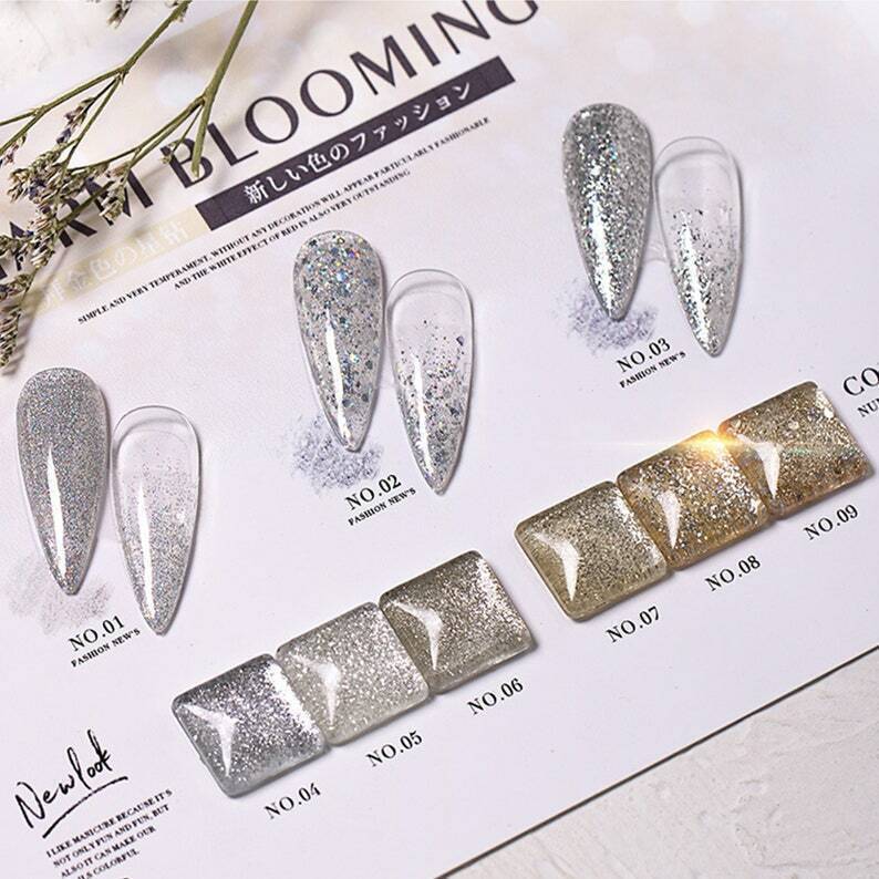 Esmaltes semipermanente glitter/brillos