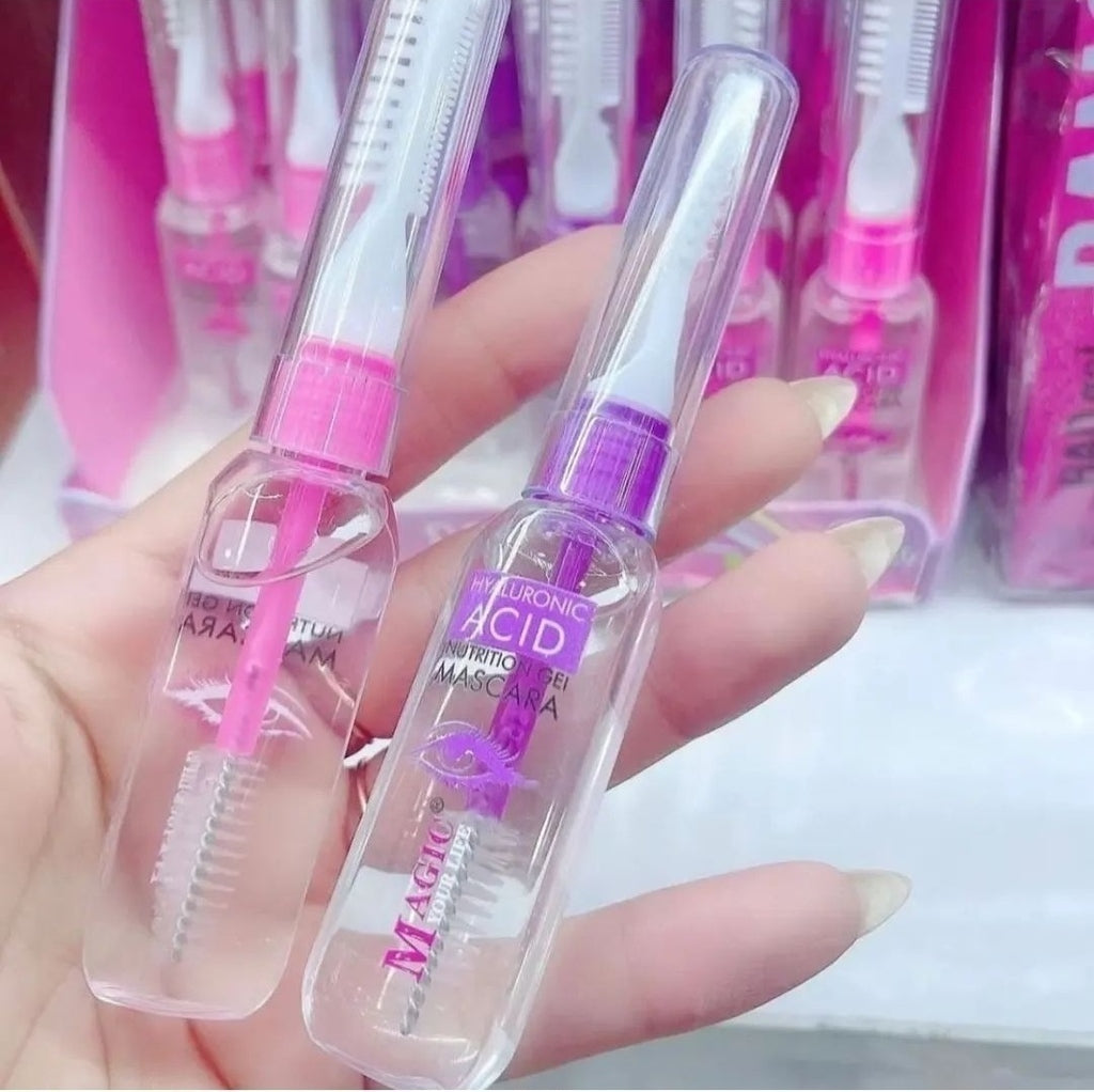 Máscara de pestañas y cejas transparente con ácido hialurónico