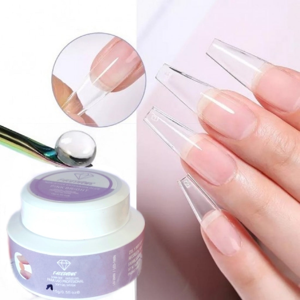 Press Gel sólido - Pegamento de Soft gel y gel de relieve 15gr