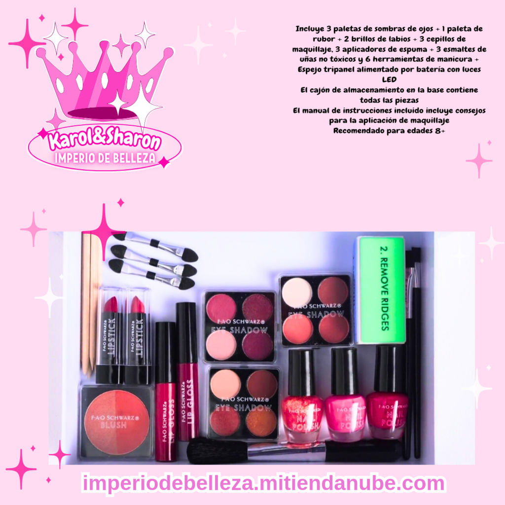 Kit de maquillaje con espejo tocador