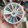 Rueda de strass / brillos de colores - Tendencia