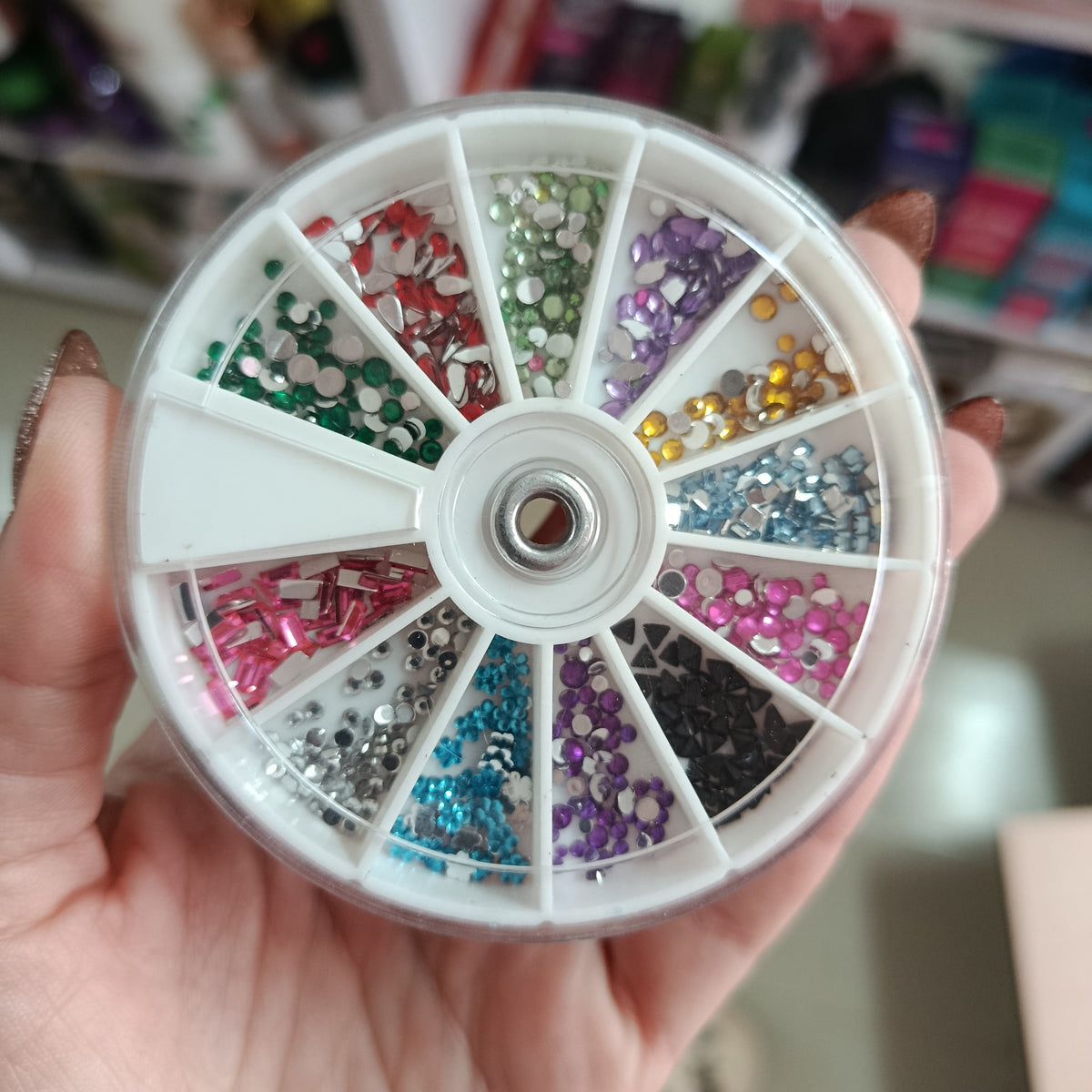 Rueda de strass / brillos de colores - Tendencia