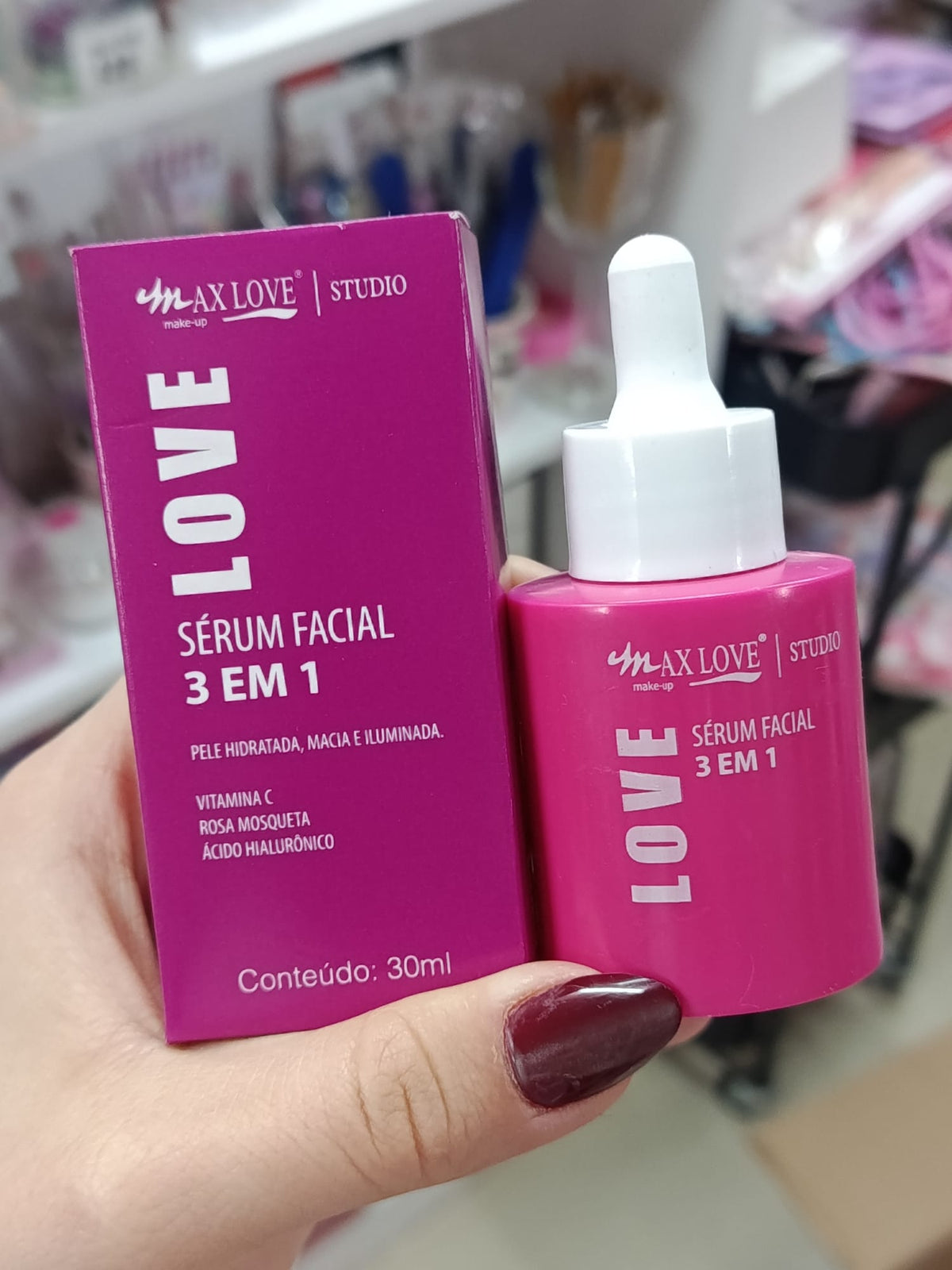 Sérum Facial AXLOVE - 3 EN 1, Vitamina C, Rosa Mosqueta y Ácido hialurónico