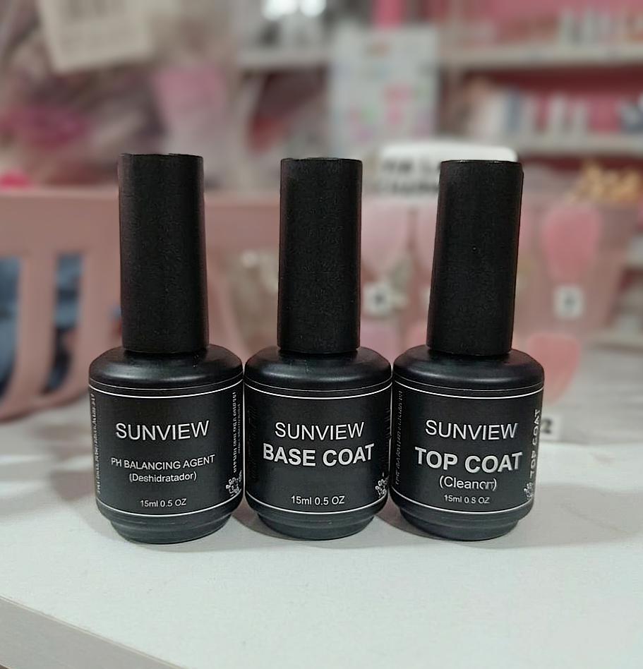 Kit 15 ml Deshidratador + Base Coat + Top Coat