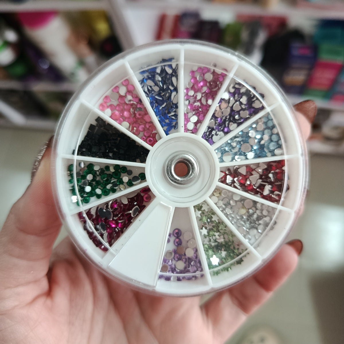 Rueda de strass / brillos de colores - Tendencia