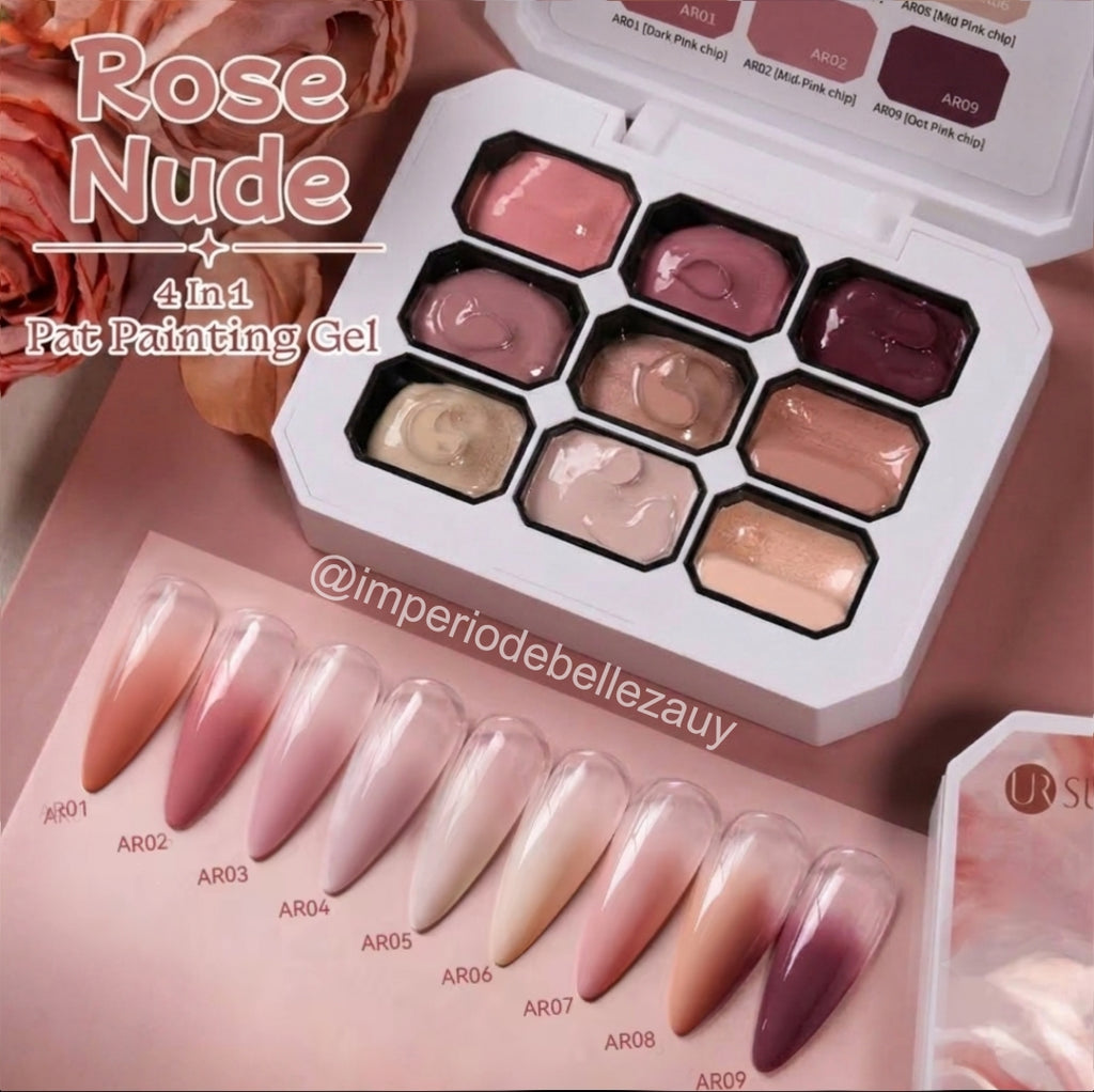 Paleta de 9 Gel Painting Rosa Nude