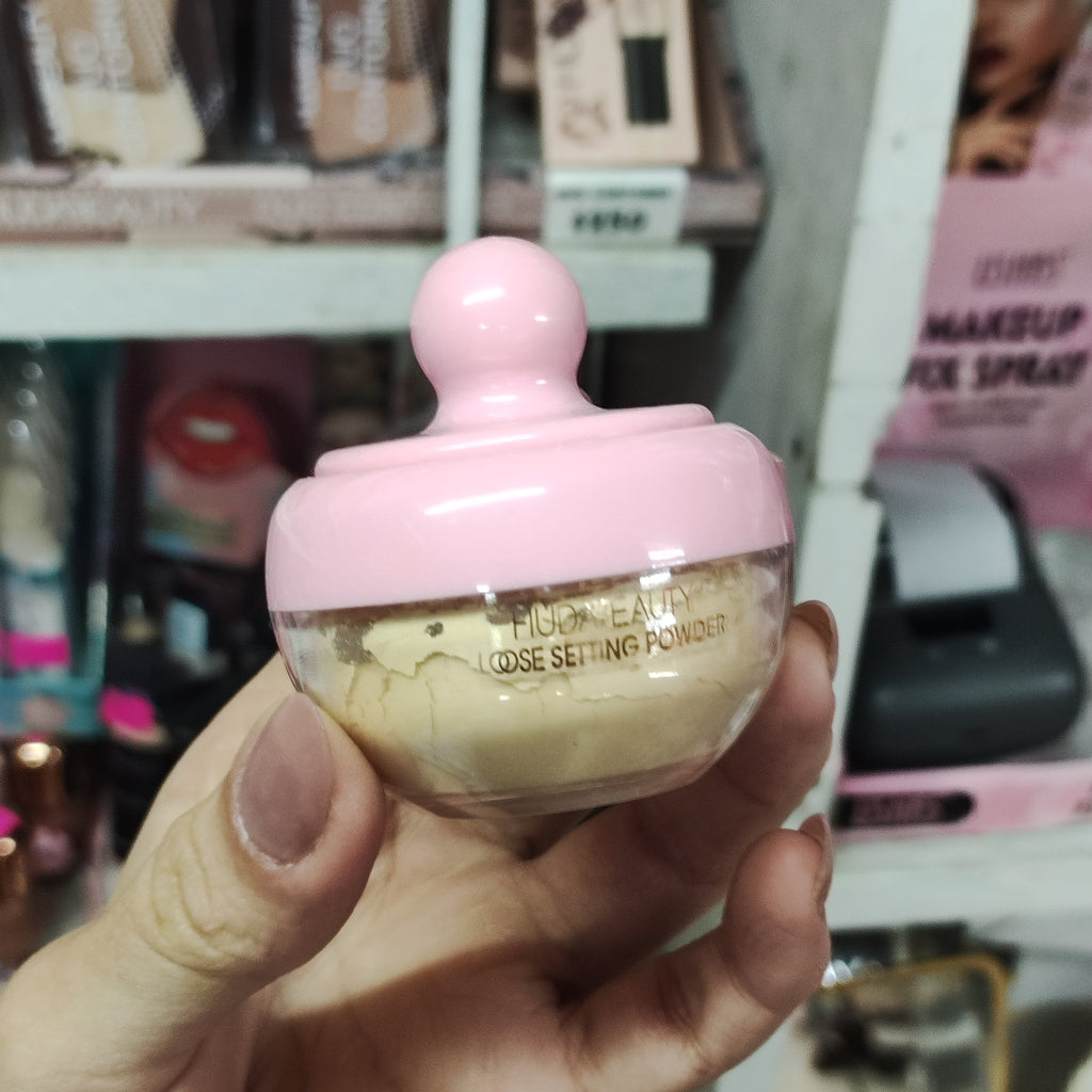 Polvos sueltos, selladores y control de brillo - HudaBeauty