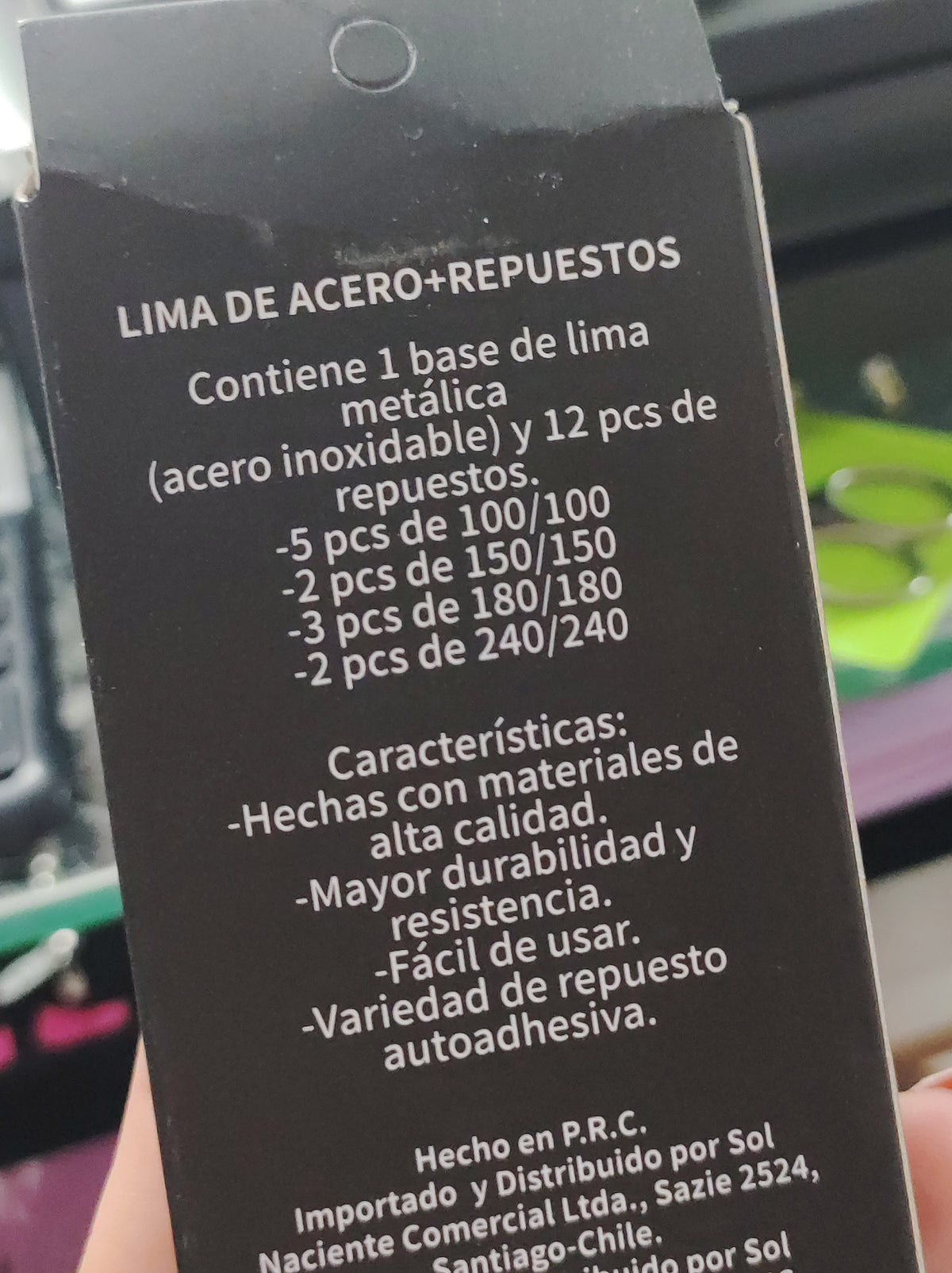 Lima metálica con 12 repuestos Cherimoya
