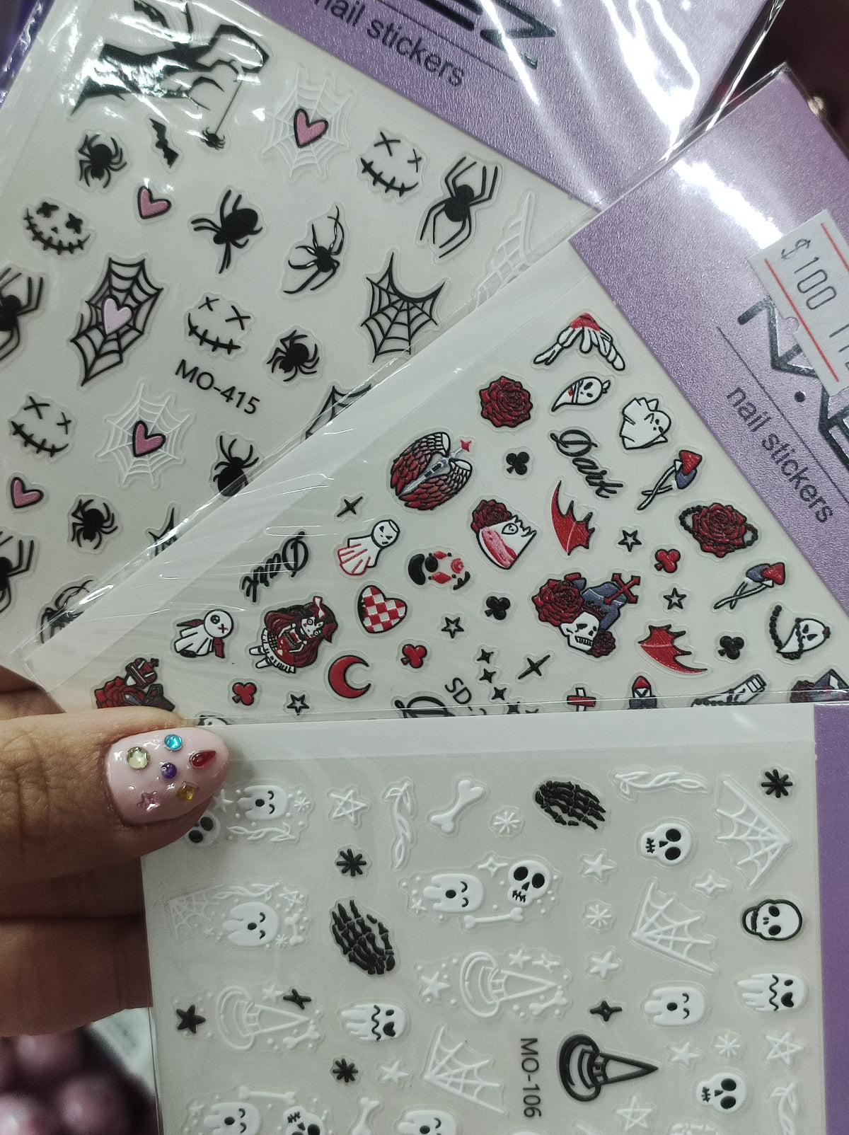 Stickers de Halloween, para uñas