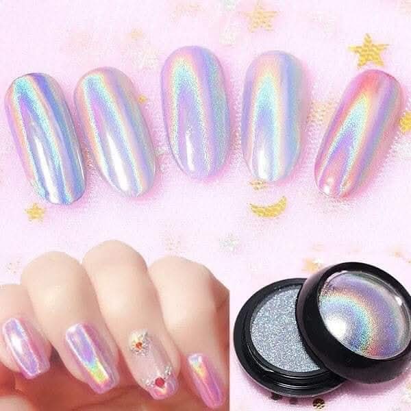 Efecto Espejo Holográfico Chrome Cromado Arcoíris