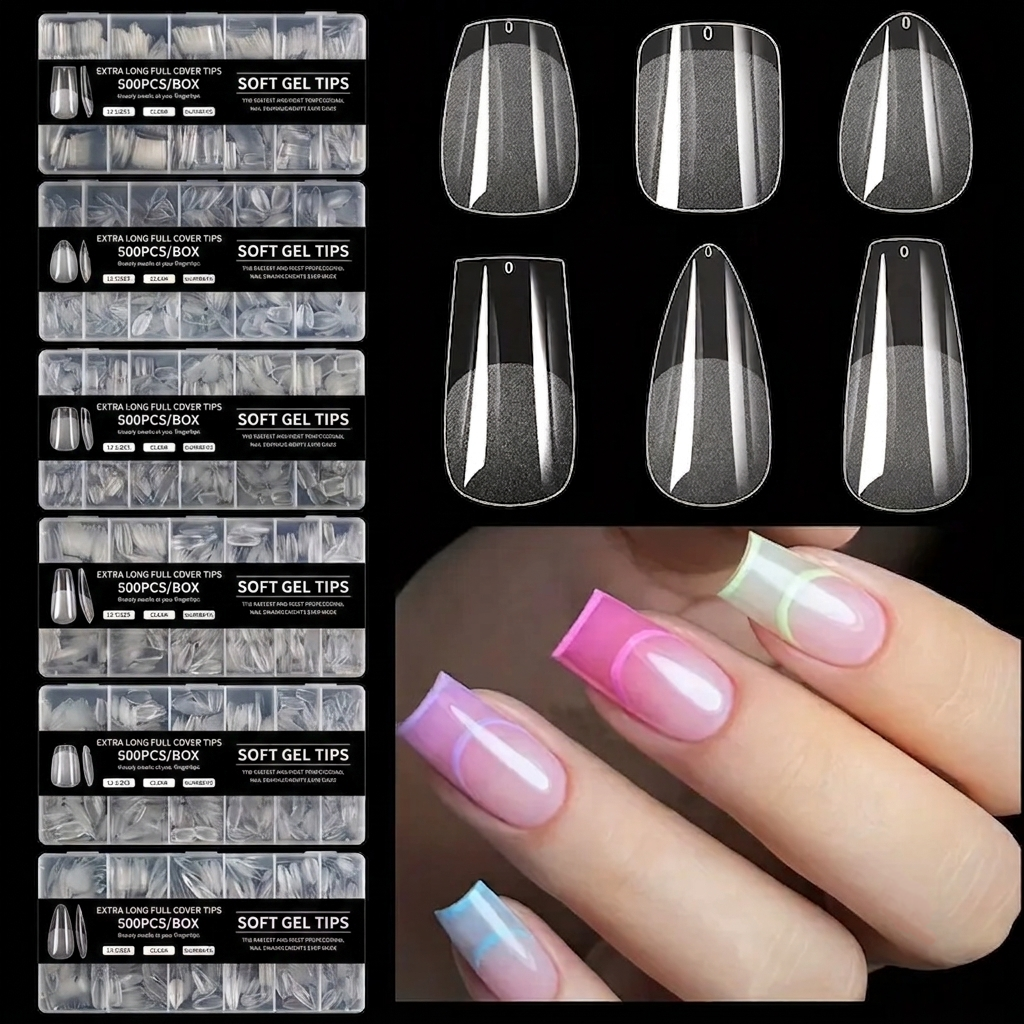 Tips Soft Gel 500 unidades prelimadas - ISSI