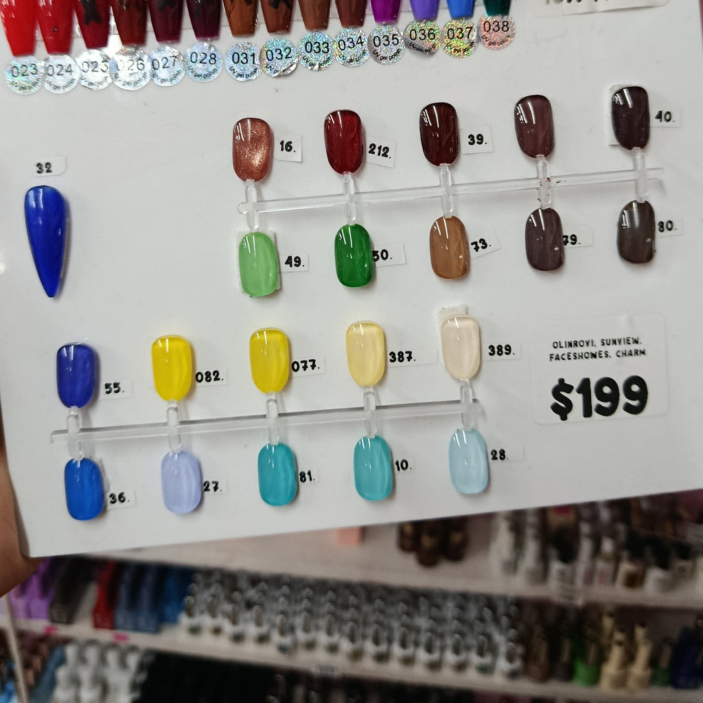 Esmaltes Amarillo, Verde, Azul, Marrón, Celeste