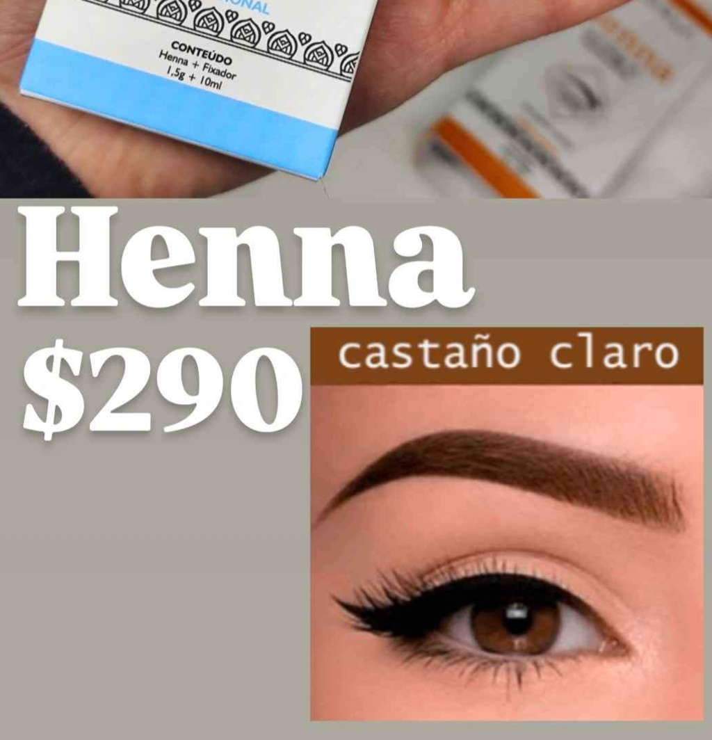 Henna de cejas castaño claro