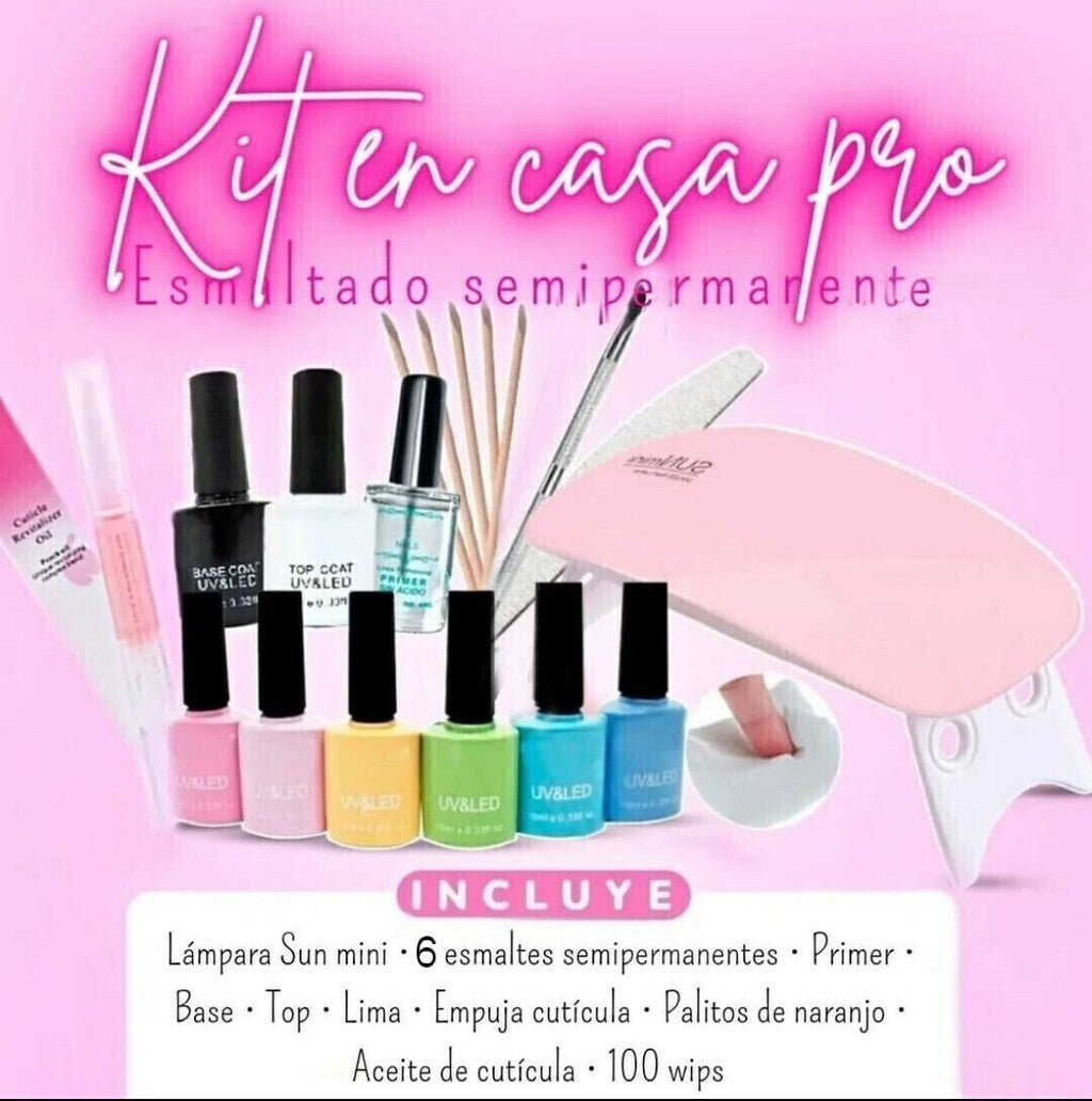 Kit en casa pro para esmaltado semipermanente