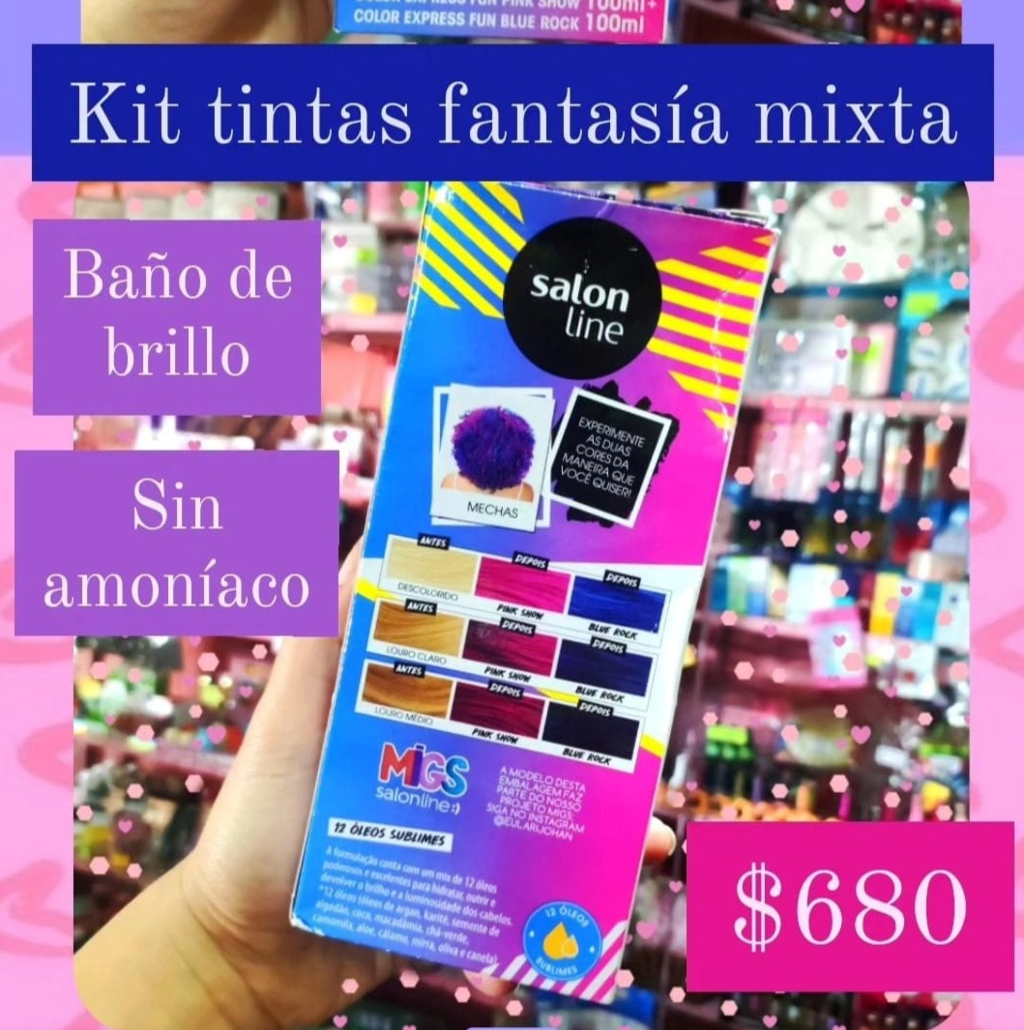 Kit de tintas fantasía sin amoníaco