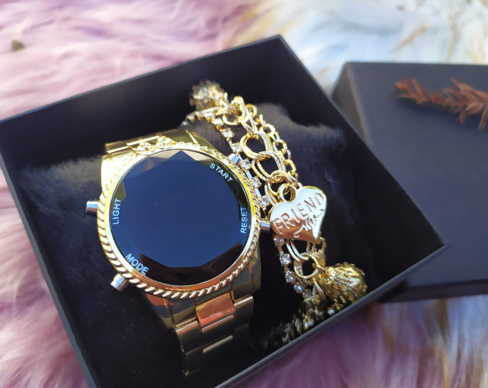 Reloj + pulsera + caja