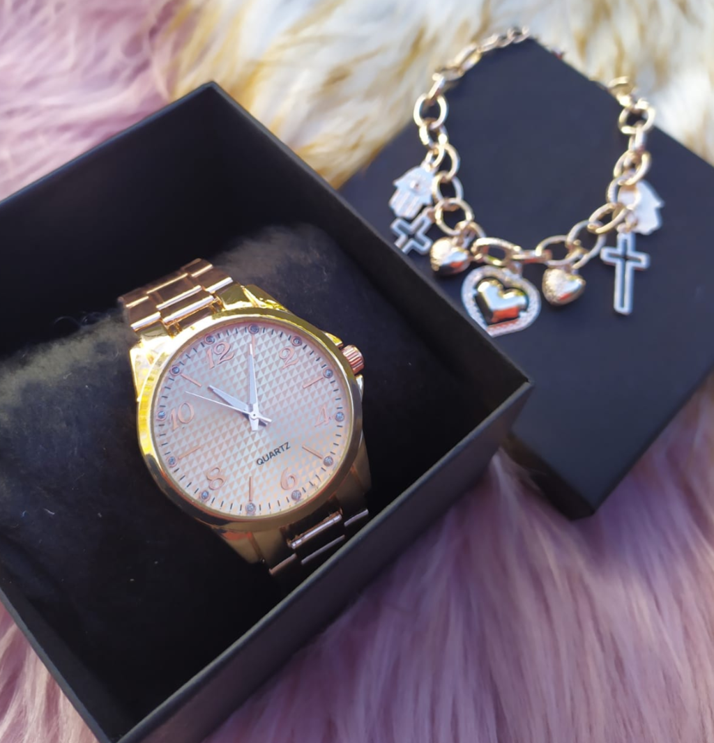 Reloj + pulsera + caja