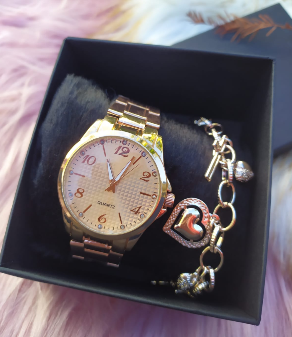 Reloj + pulsera + caja