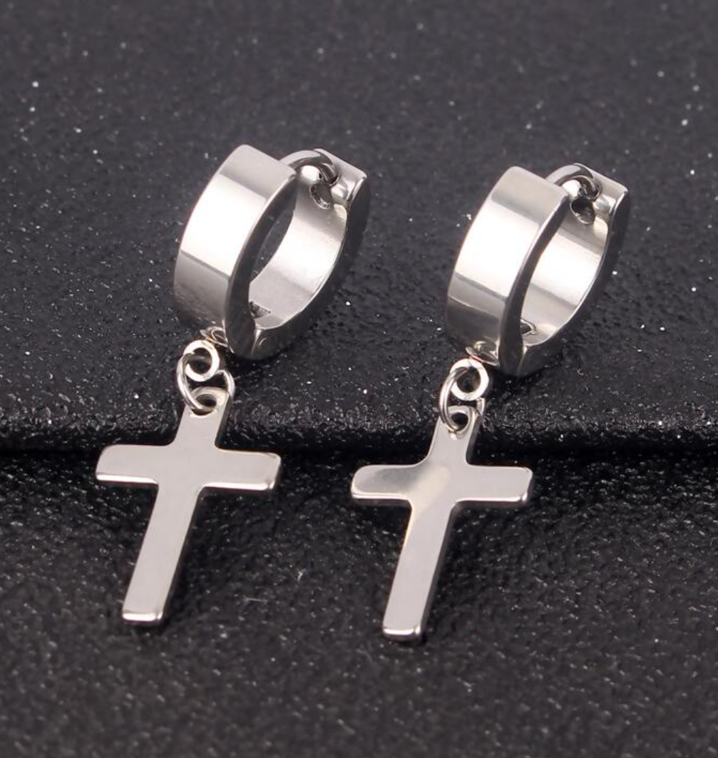 Aros Cruz Unisex Acero quirúrgico