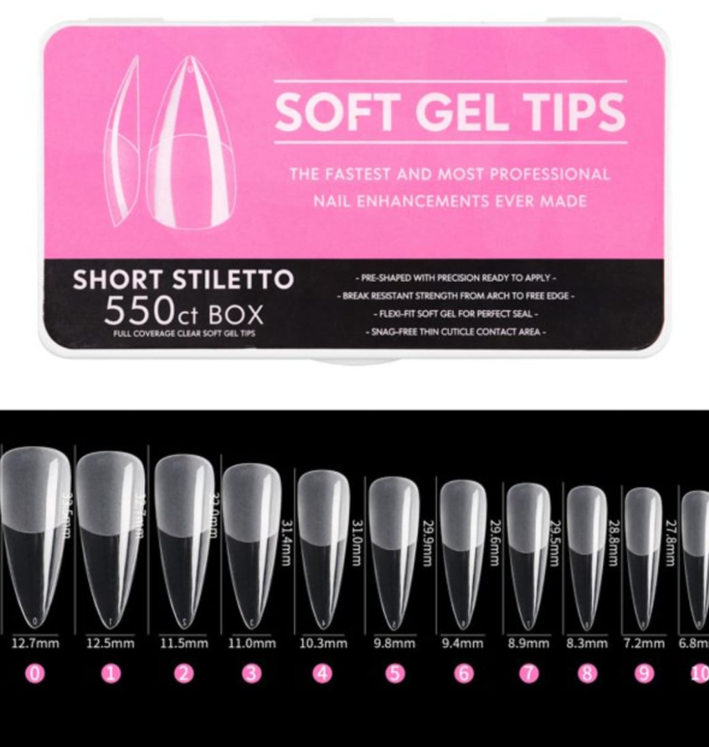 Tips Soft Gel 550 unidades