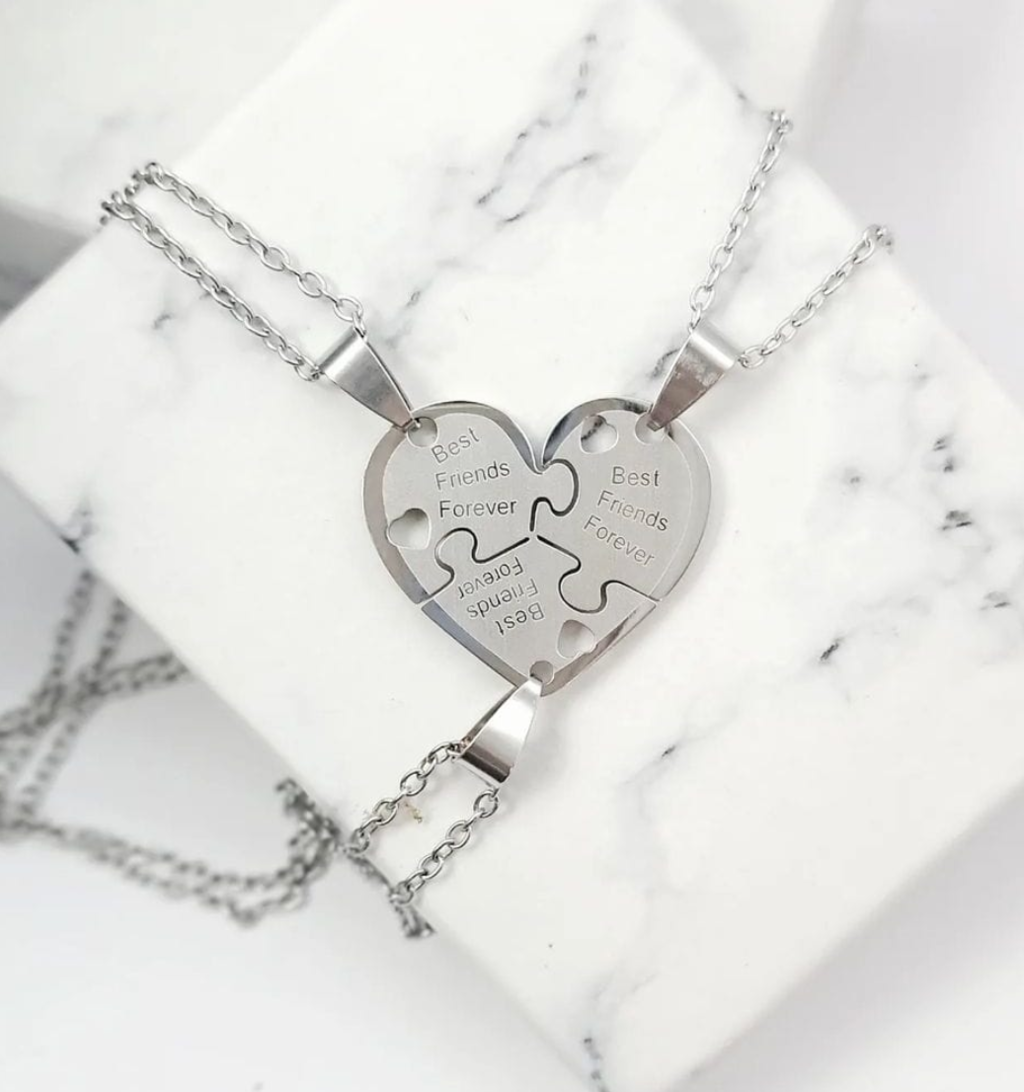 3 collares Mejores amigos por siempre acero quirúrgico