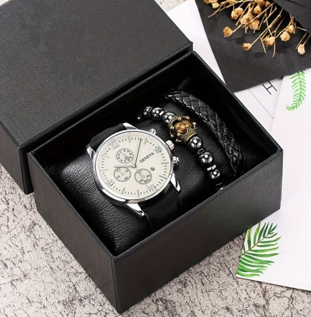 Reloj + pulsera + caja