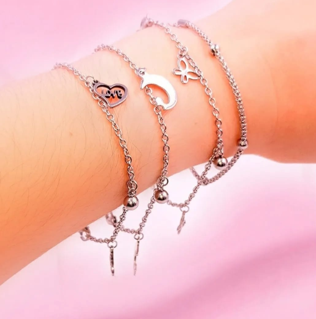Pulseras y tobilleras acero quirúrgico