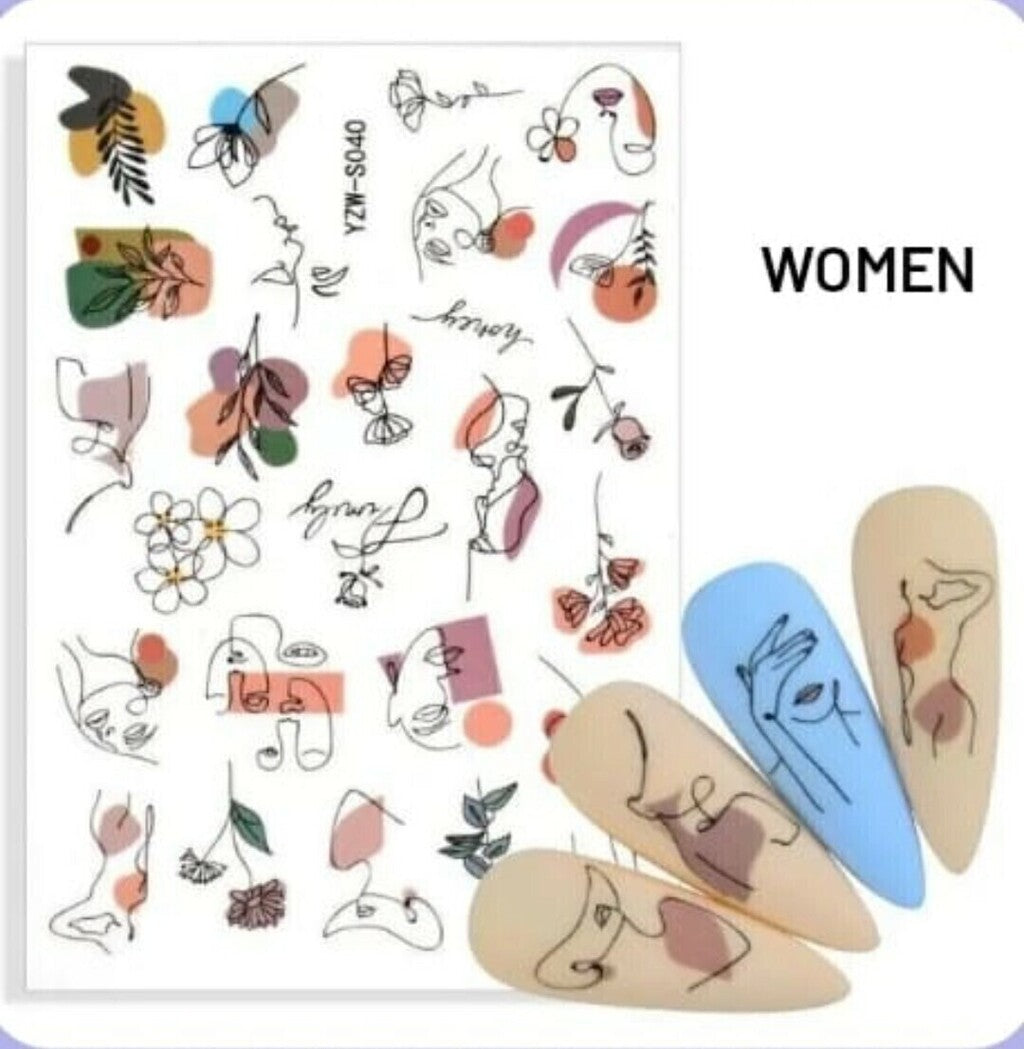 Stickers para uñas al agua