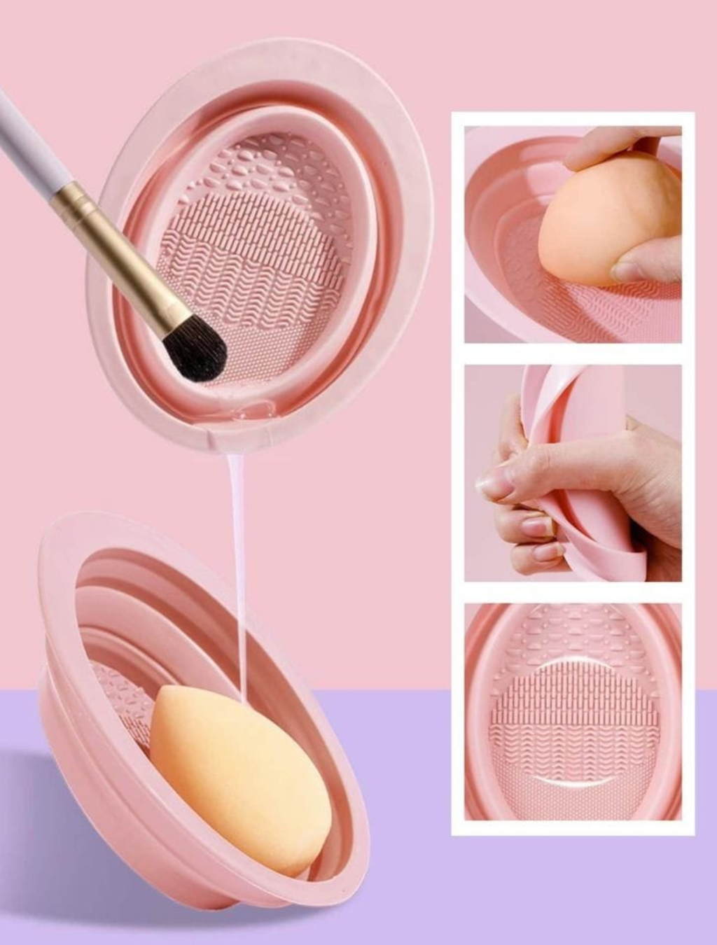 Limpiador de brochas y esponjas silicona