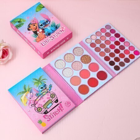 Mega Paleta Stitch 105 sombras + 6 iluminadores + 6 rubores
