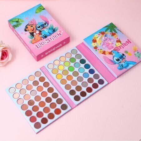 Mega Paleta Stitch 105 sombras + 6 iluminadores + 6 rubores